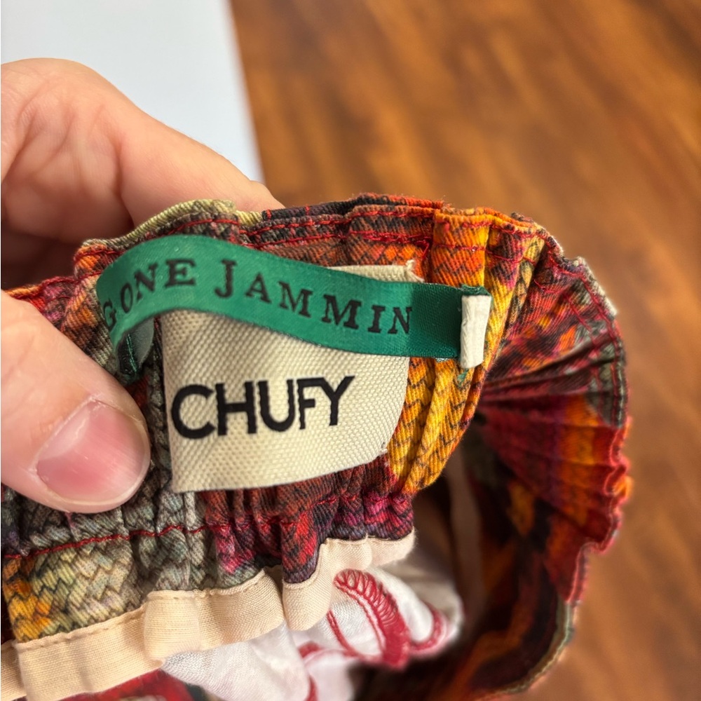 CHUFY Nino Belted Chevron Paper Bag Shorts - Picture 6 of 9